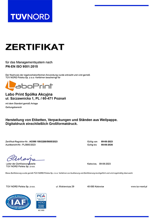 ISO 9001:2015 - der internationalen Qualitätsnorm